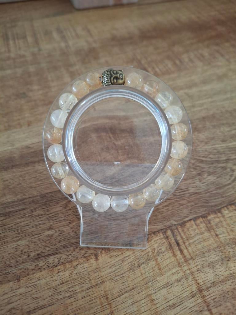 Natuurkralen armband met Citrien, Overige materialen, Met bedels of kralen, Geel, Nieuw