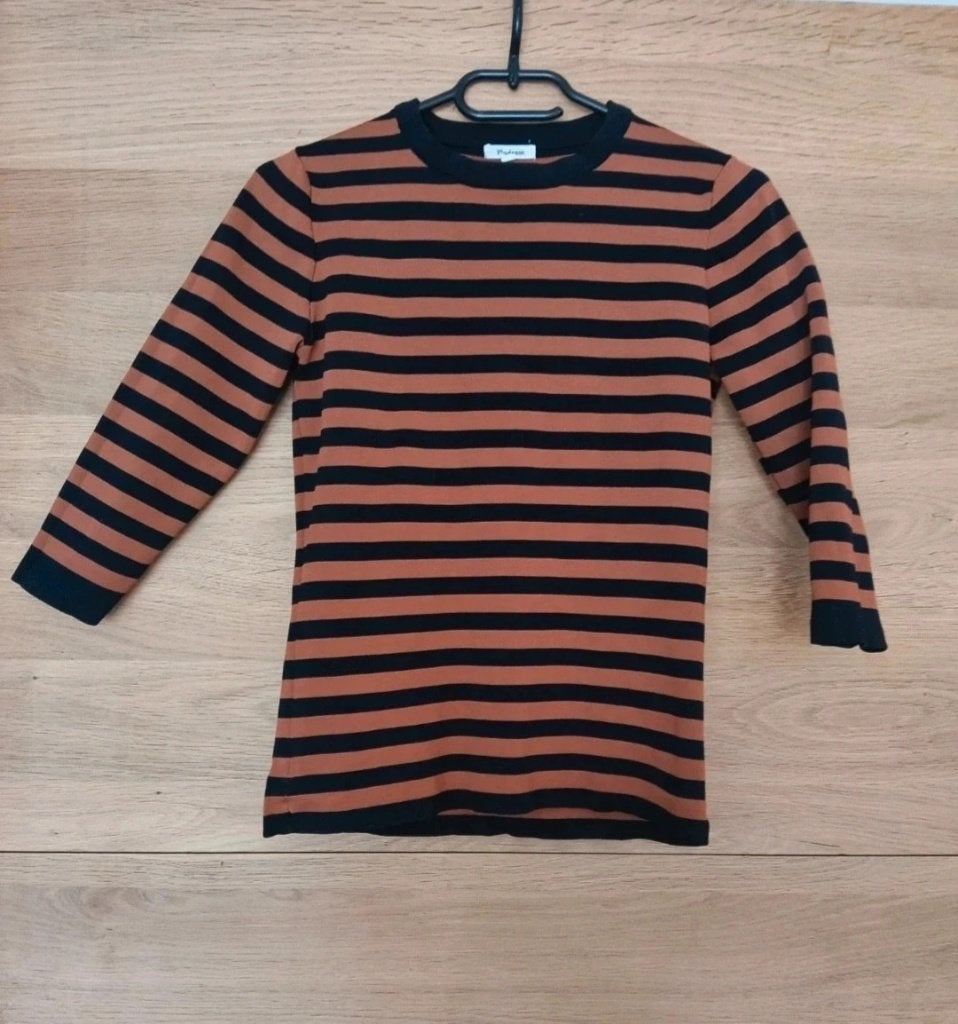 Herfst top | Gestreepte truitje | Madness | maat S, Bruin, Madness, Ophalen of Verzenden, Zo goed als nieuw