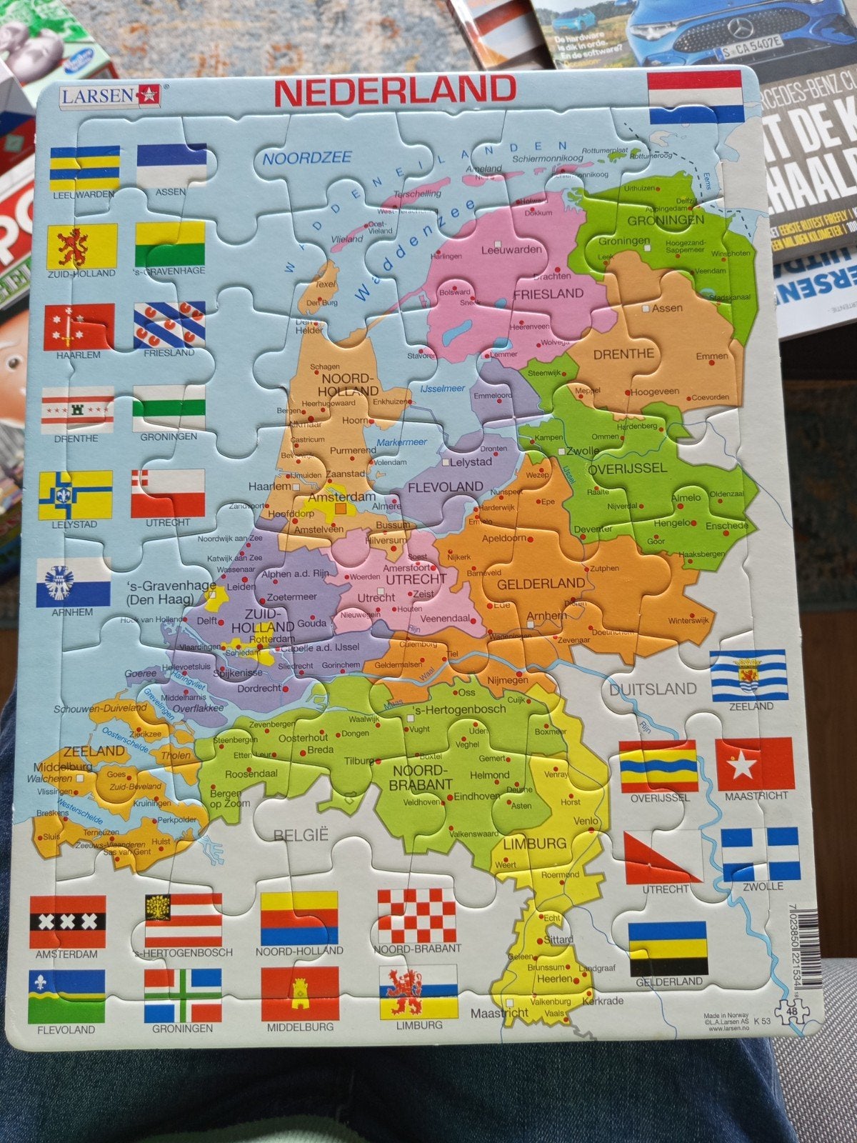 Larsen Nederland Puzzel - Educatief en Compleet, Ophalen, Meer dan 50 stukjes, Gebruikt, 6 jaar of ouder