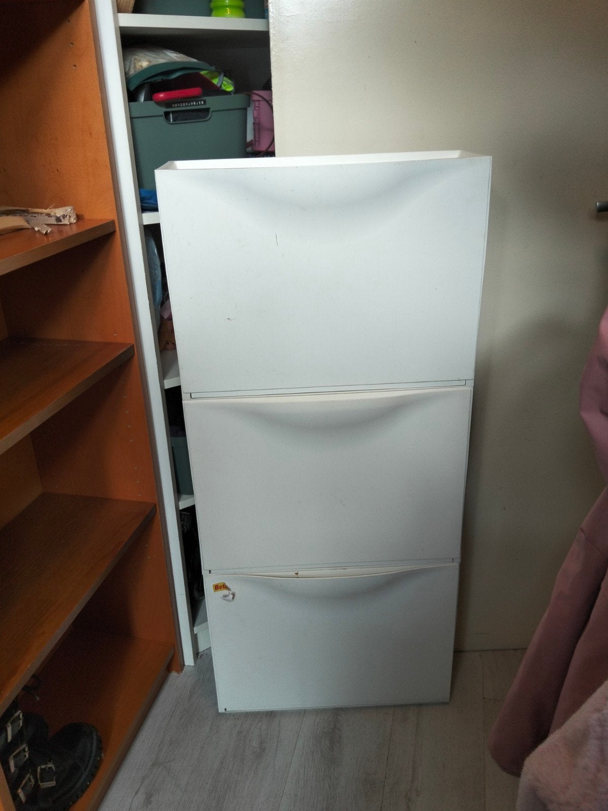 3x IKEA TRONES Schoenenkast - Wit, Ophalen, Gebruikt