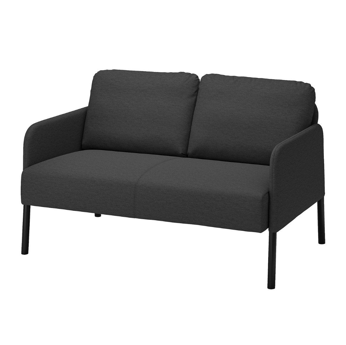 2X Glostad Ikea 2-zitsbank, Knisa donkergrijs, Ophalen, Tweepersoons, Zo goed als nieuw, Overige maten