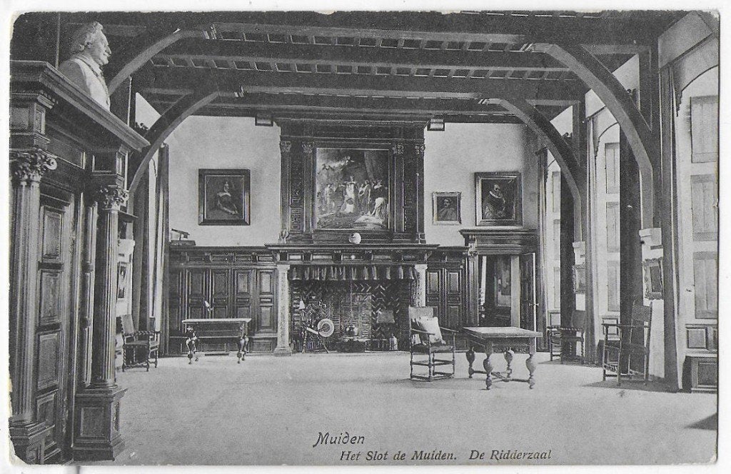 Muiden Het slot ridder Oude Ongelopen Ansichtkaart ( B229, Ophalen of Verzenden, 1920 tot 1940, Ongelopen