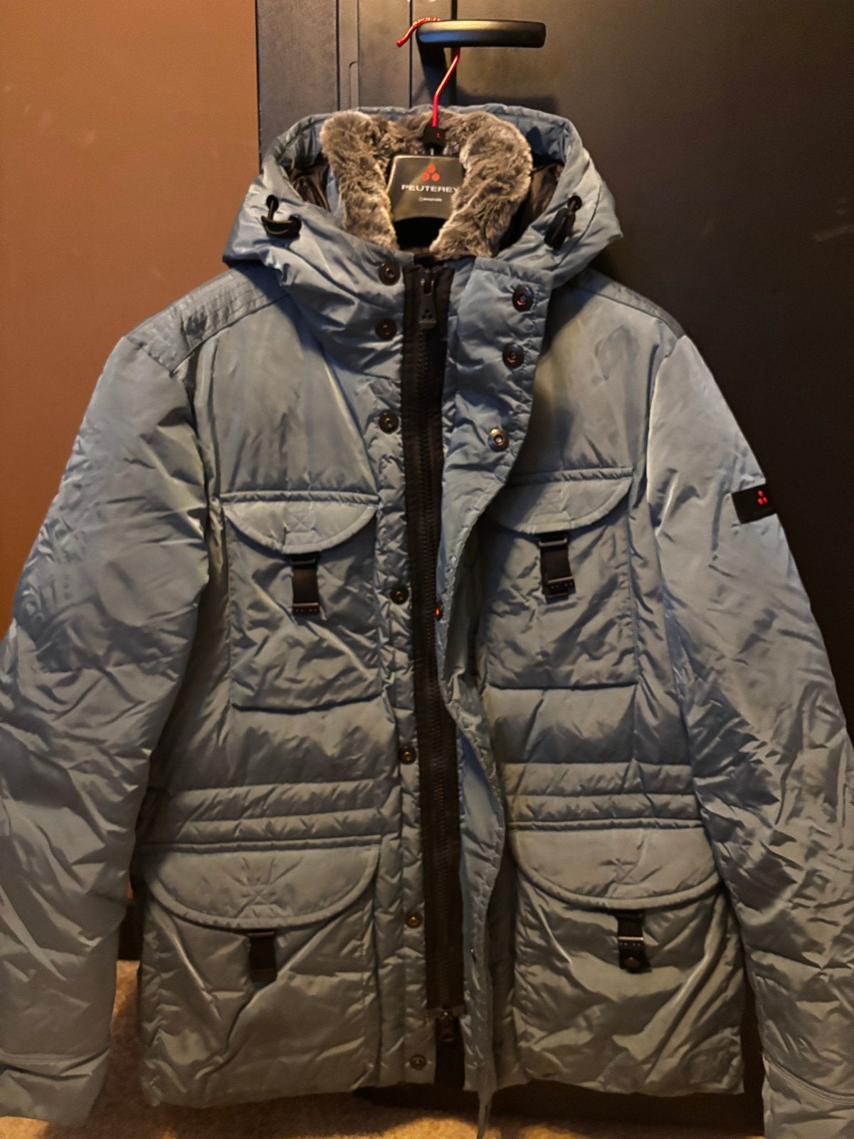 Peuterey winterjas met bontkraag - Maat L, Ophalen, Nieuw, Maat 52/54 (L), Blauw