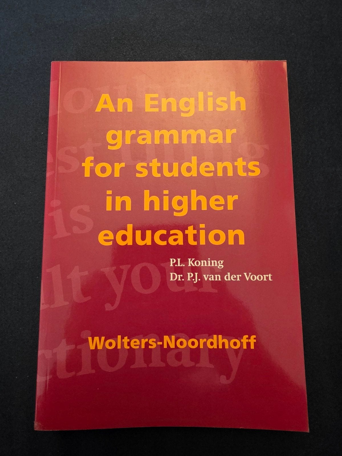 An English Grammar for Students in Higher Education, Boeken, Zo goed als nieuw, P.L. Koning, Dr. P.J. van der Voort, Alpha, HBO