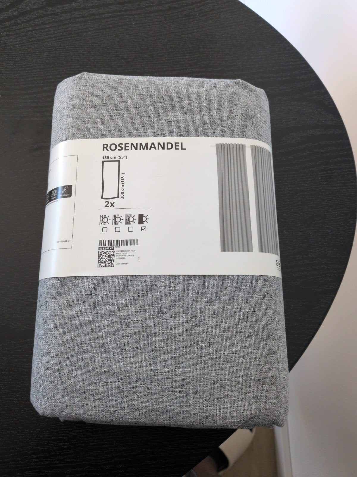Nieuwe grijze verduisterende gordijnen (IKEA ROSENMANDEL), Ophalen of Verzenden