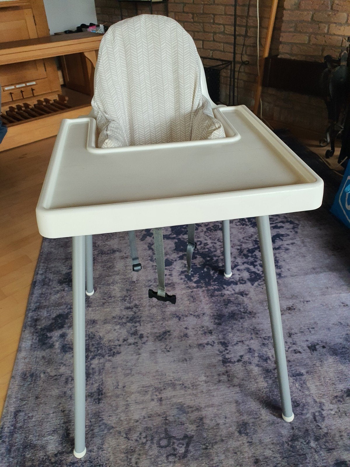 ikea kinderstoel met blad en inzetkussen, Ophalen, Gebruikt, Overige typen, Afneembaar eetblad