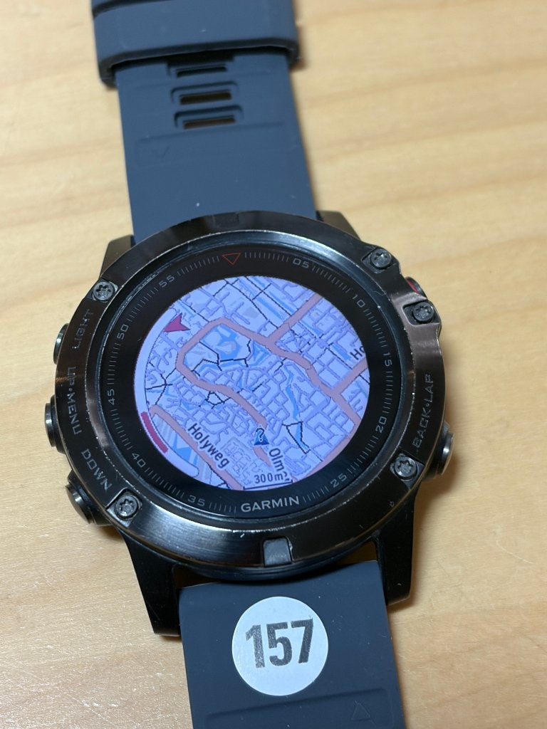 Garmin Fenix 5X saffierglas (GPSinruil-nr 157), Gebruikt, Carmin, Zwart, Info@gpsinruil.nl