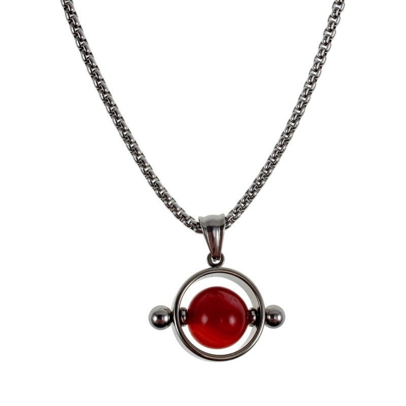 55cm x2mm Jasseron-Ketting + Ronde Hanger Unisex RVS Ketting, Overige materialen, Birgitta-Gracht 33, 6465 EL Kerkrade, Nederland