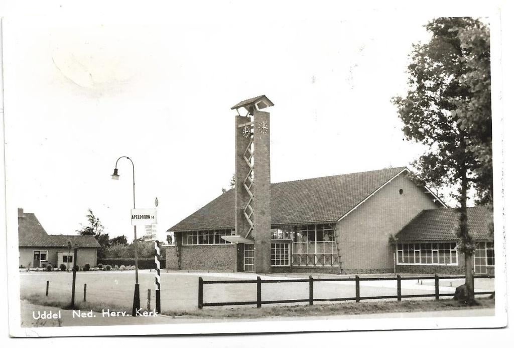 U53 Uddel Ned Herv Kerk, Ophalen of Verzenden, 1960 tot 1980, Gelopen, Gelderland