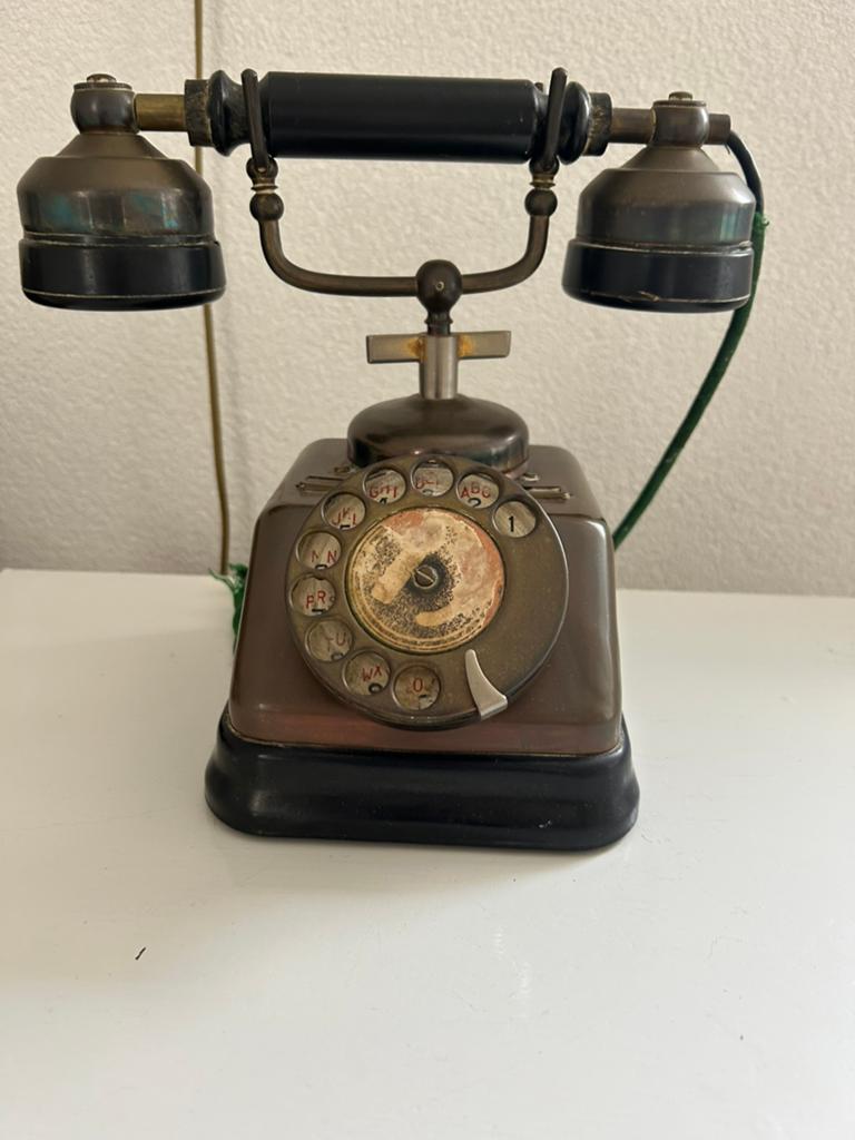 Antieke draaischijf telefoon - Vintage decoratie, Antiek en Kunst, Ophalen of Verzenden
