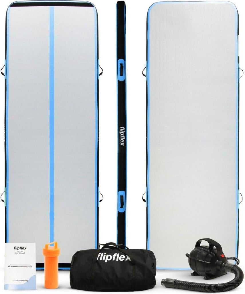 Flipflex Airtrack Ace Series - Turnen - Turnmat 4x1 Meter, Sport en Fitness, Turnen, Materiaal, Ophalen of Verzenden, Grijs, Nieuw