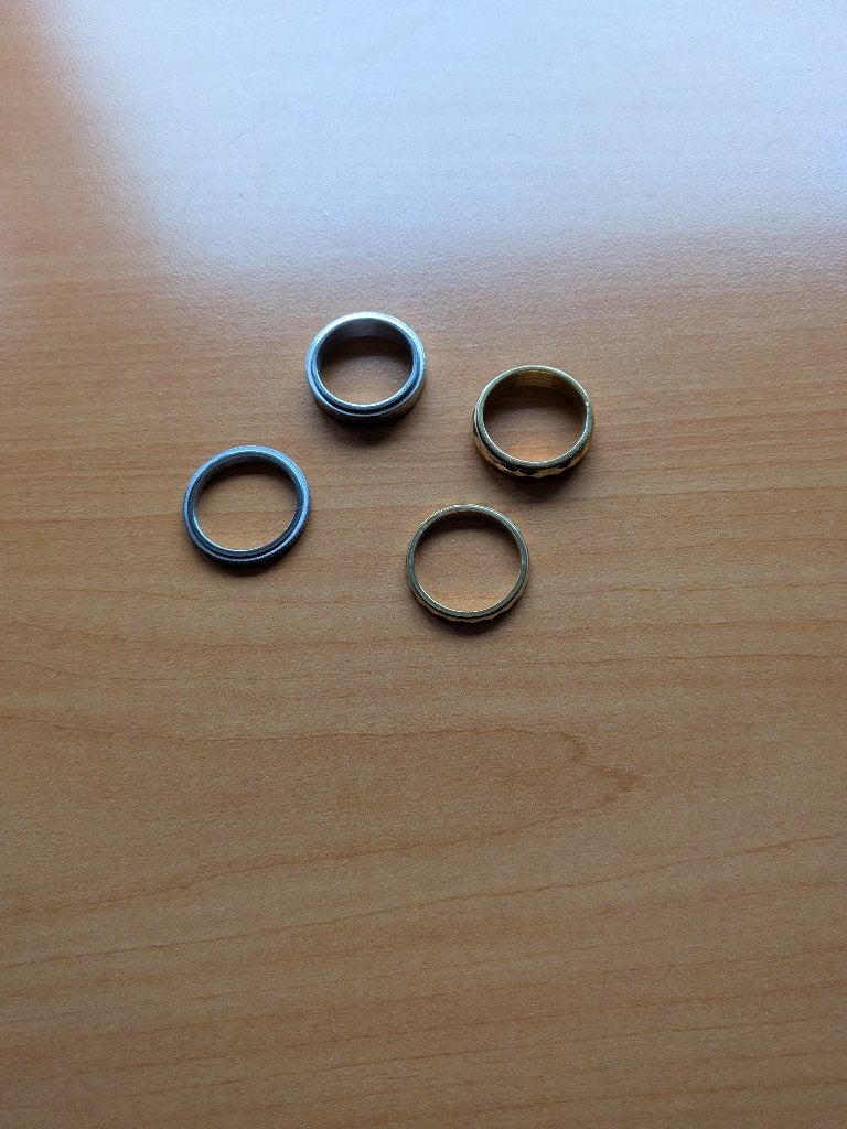Fidget ringen 4x maat 65, Overige materialen, 20 of groter, Nieuw, Ophalen of Verzenden