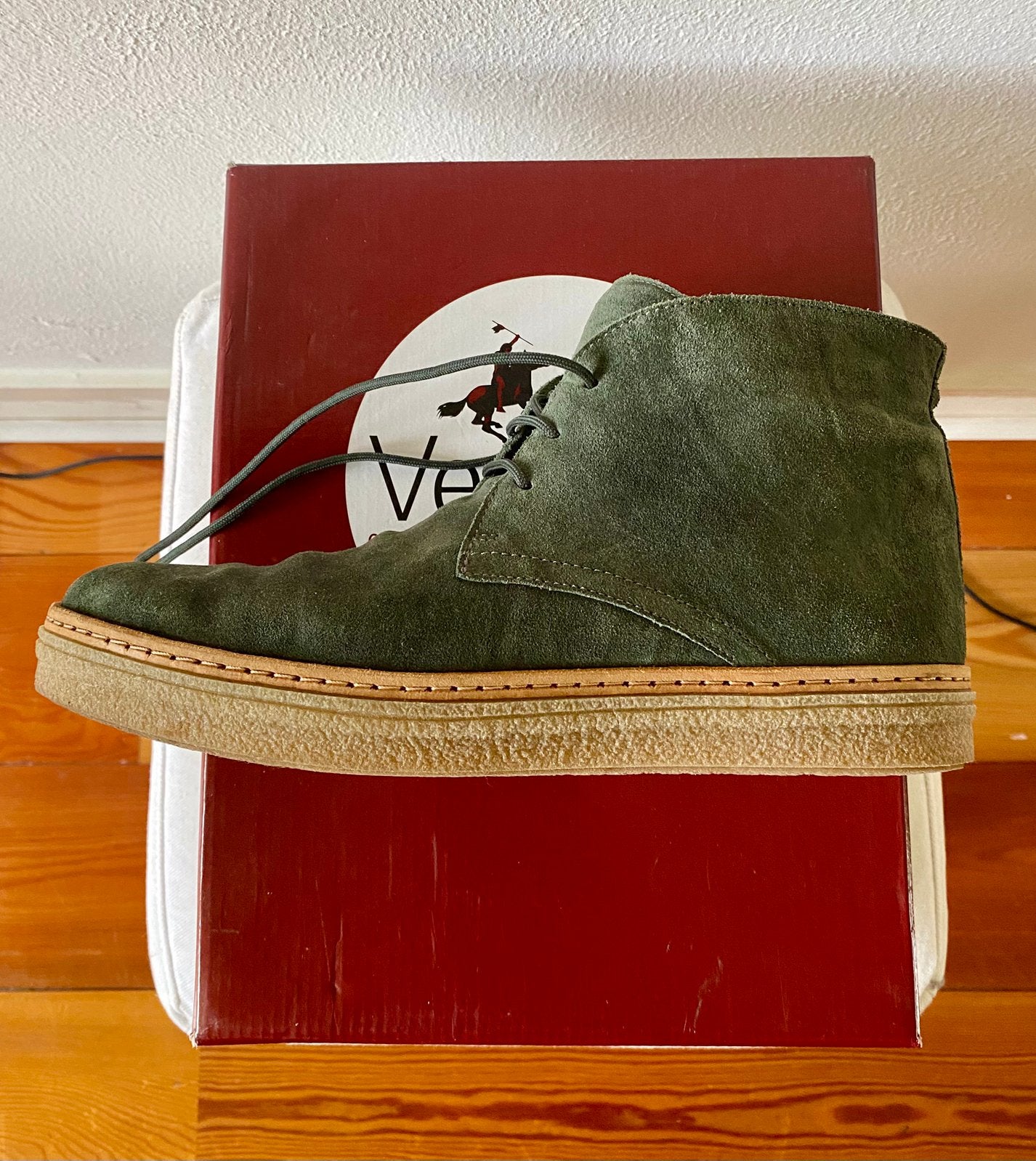 Verhulst chukka boots suède green 42, Kleding | Dames, Schoenen, Ophalen of Verzenden, Zo goed als nieuw, Groen