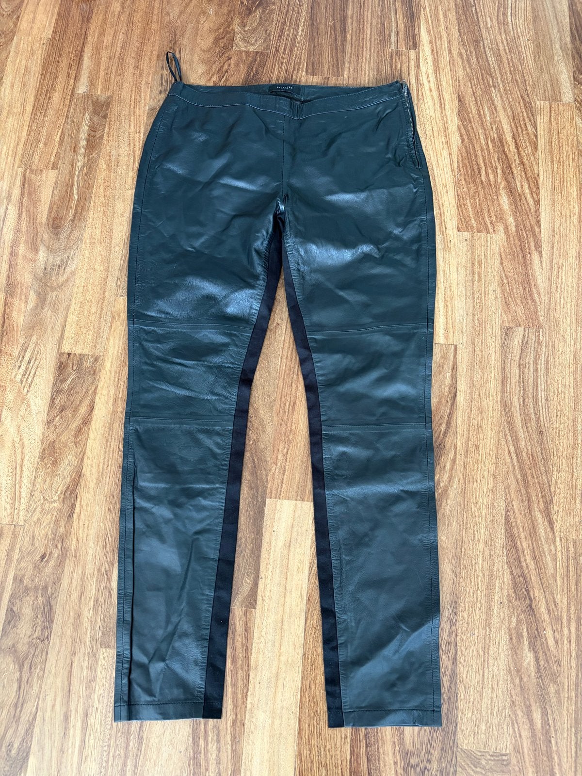 Selected Femme leren broek - zwart, Zwart, Maat 42/44 (L), Ophalen of Verzenden, Zo goed als nieuw