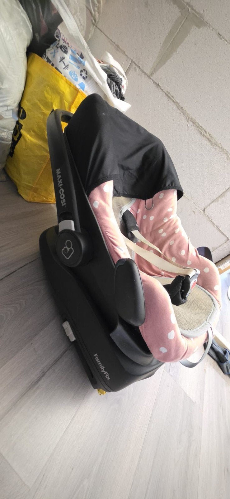 Maxi-Cosi FamilyFix met Pebble autostoel, Ophalen, Gebruikt, Isofix, 0 t/m 13 kg