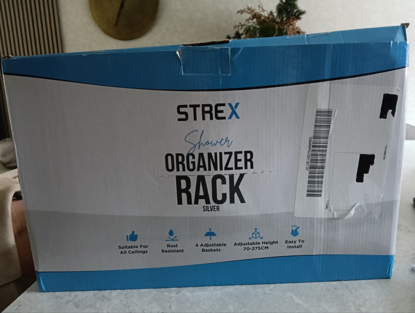 STREX Douche Organizer Rek - Zilver, Roestbestendig, Ophalen, Overige merken, Nieuw, Douche-accessoire