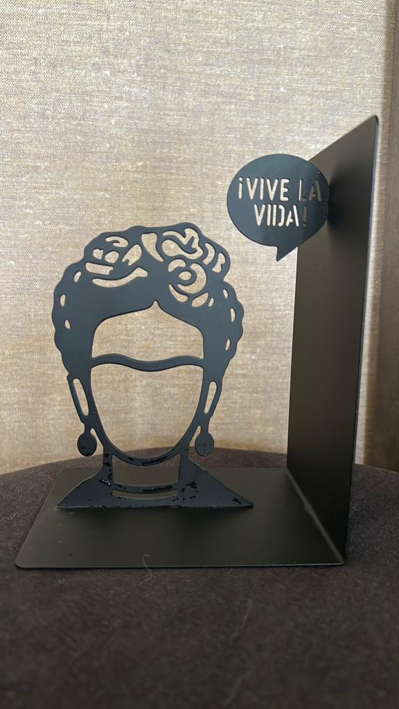 Frida kahlo boekensteun, Huis en Inrichting, Ophalen of Verzenden, Zo goed als nieuw, Zwart, Metaal