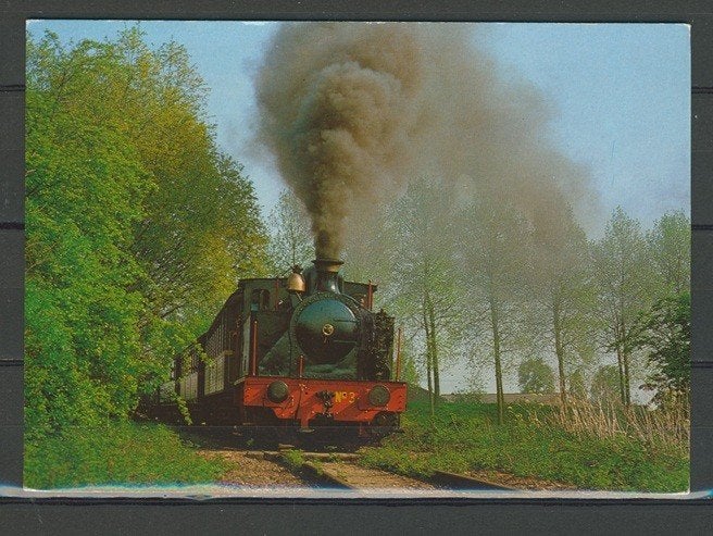 Lok No. 3 Goes / Borsele Foto-Ansichtkaart Trein t-196 jdu, Ophalen of Verzenden, Zo goed als nieuw, Trein, Kaart of Prent