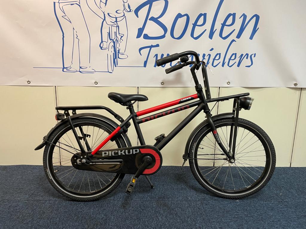Loekie Pick Up 20/30cm Jongensfiets Transportfiets Mat Zwart, Loekie, Niet ingevuld, 20 inch, Niet ingevuld