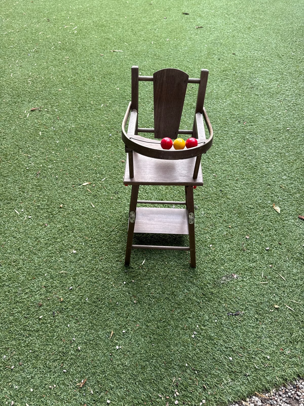 Vintage houten kinderstoel voor pop, Ophalen of Verzenden, Gebruikt, Babypop