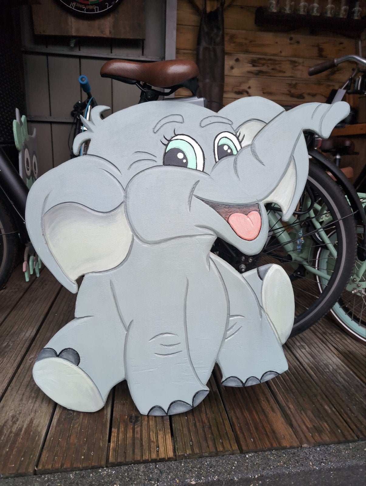 Geboortebord olifant, Ophalen, Zo goed als nieuw