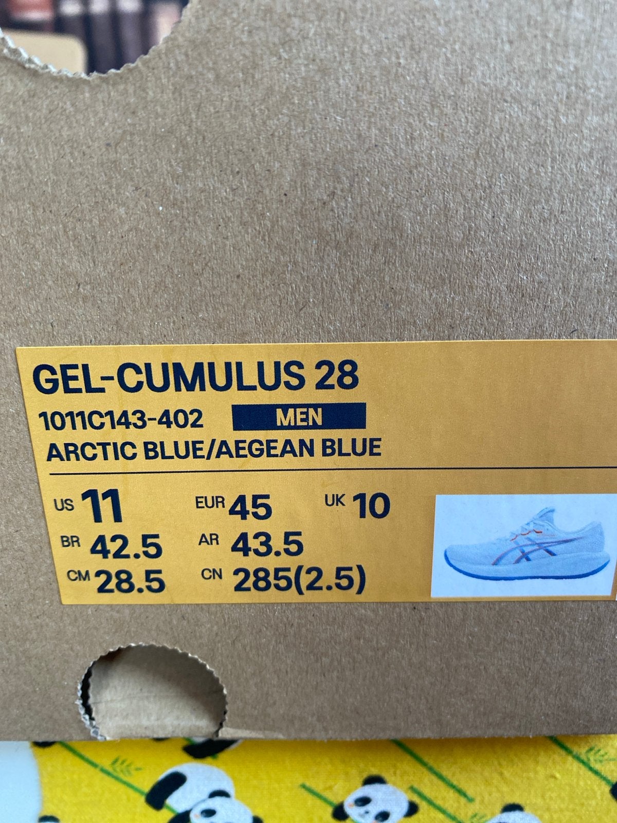 ASICS GEL-CUMULUS 28 Heren Hardloopschoenen - Maat 45, Kleding | Heren, Schoenen, Blauw, Sportschoenen, Nieuw, Ophalen of Verzenden