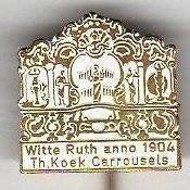 Speldje WITTE RUTH DRAAIORGEL ANNO 1904 TH. KOEK (A5), Ophalen of Verzenden, Gebruikt, Overige onderwerpen
