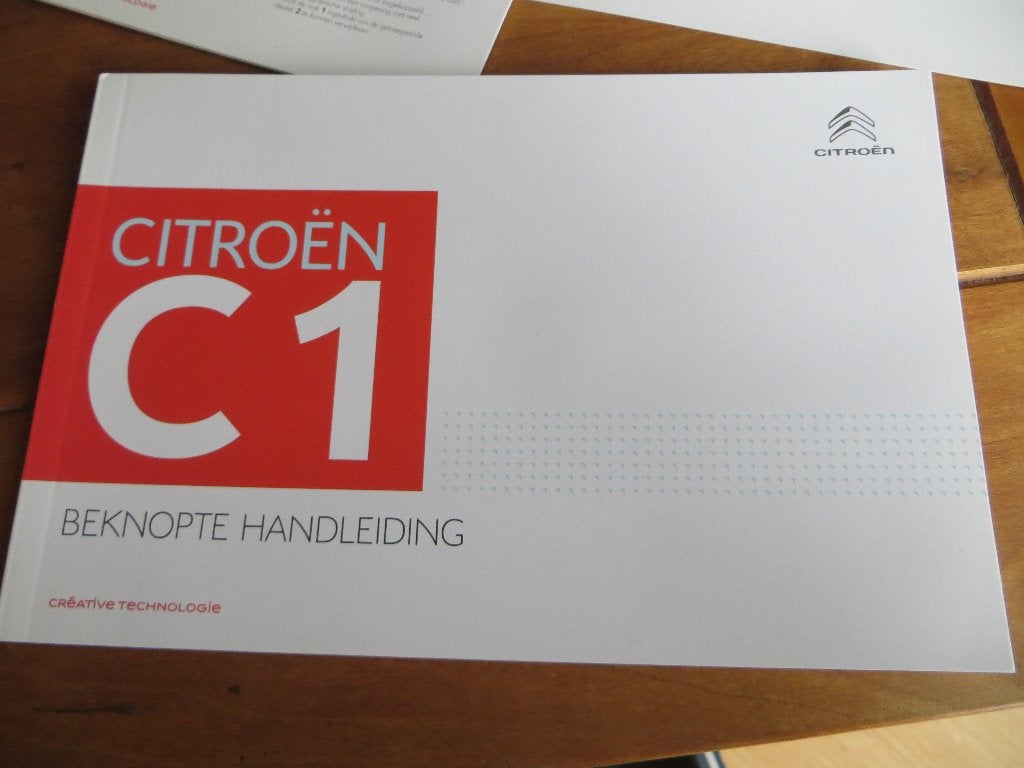 Instructieboek Citroen C1 2017, Ophalen of Verzenden