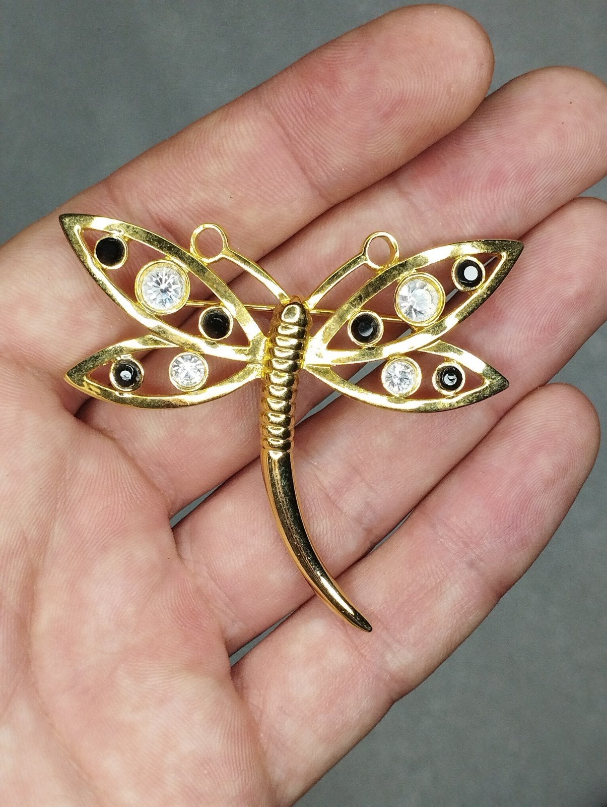 Prachtige vintage libelle broche, Ophalen of Verzenden, Zo goed als nieuw, Zilver, Overige materialen