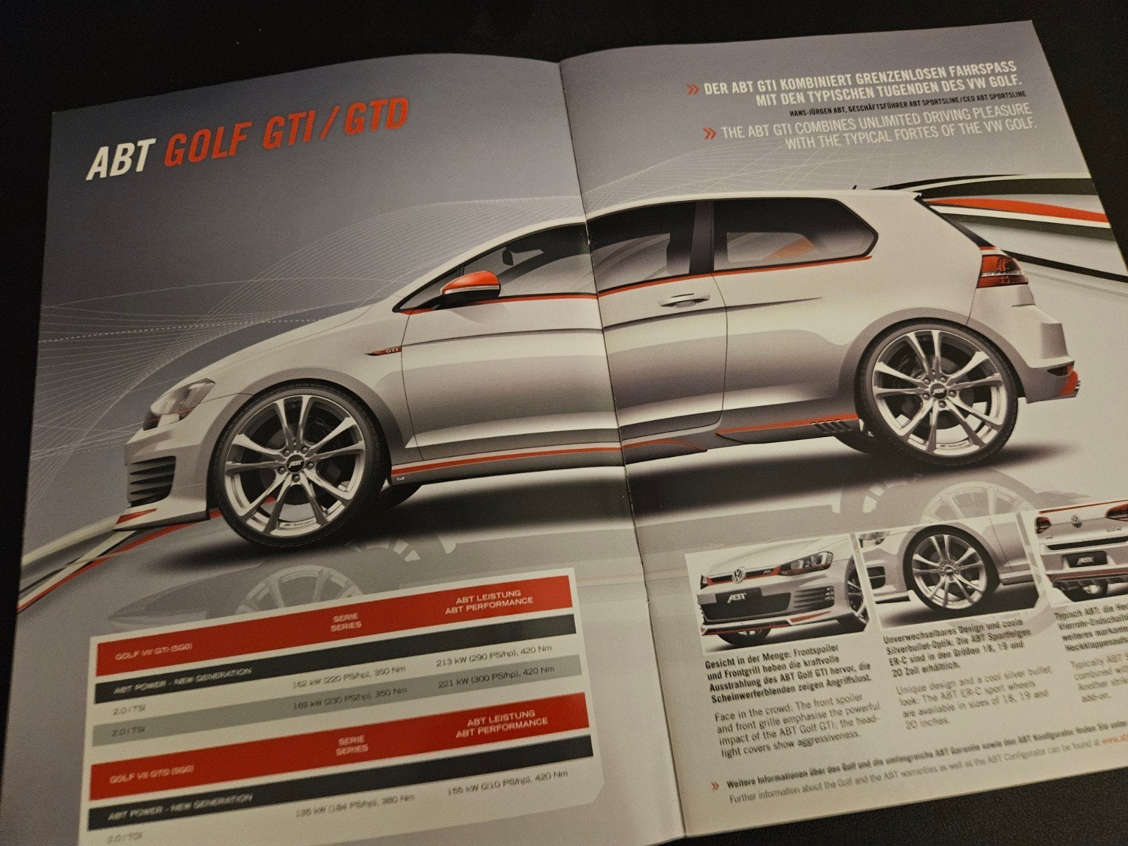 Brochure ABT Volkswagen Golf VII, Ophalen of Verzenden, Zo goed als nieuw, Volkswagen