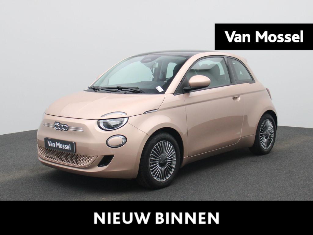 Fiat 500 500e 42 kWh Icon | WORDT VERWACHT | PANORAMADAK | P, Auto's, 12 maanden, Stof, Gebruikt, 118 pk