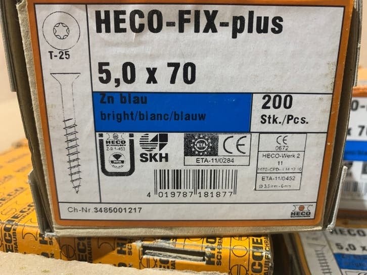 HECO schroeven – Grote partij | Eenmalige aanbieding, Doe-het-zelf en Verbouw, IJzerwaren en Bevestigingsmiddelen, Nieuw, Schroeven