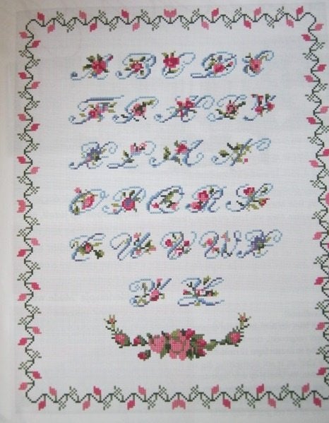 Borduurpatroon  Merklap alfabet  nr 5929, Verzenden, Nieuw, Handborduren, Patroon