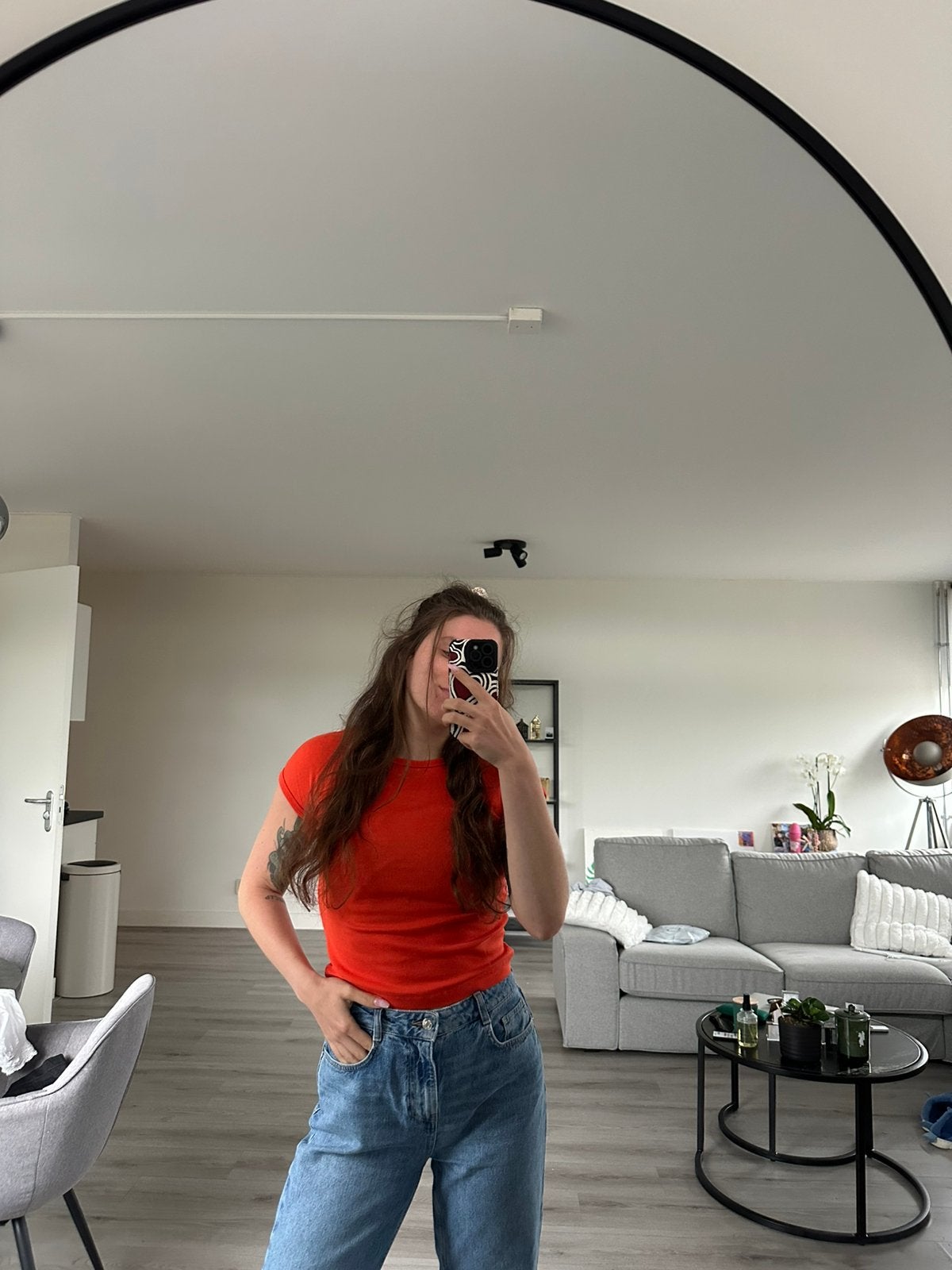 Zara top oranje/ maat M, Maat 38/40 (M), Oranje, Ophalen of Verzenden, Zo goed als nieuw
