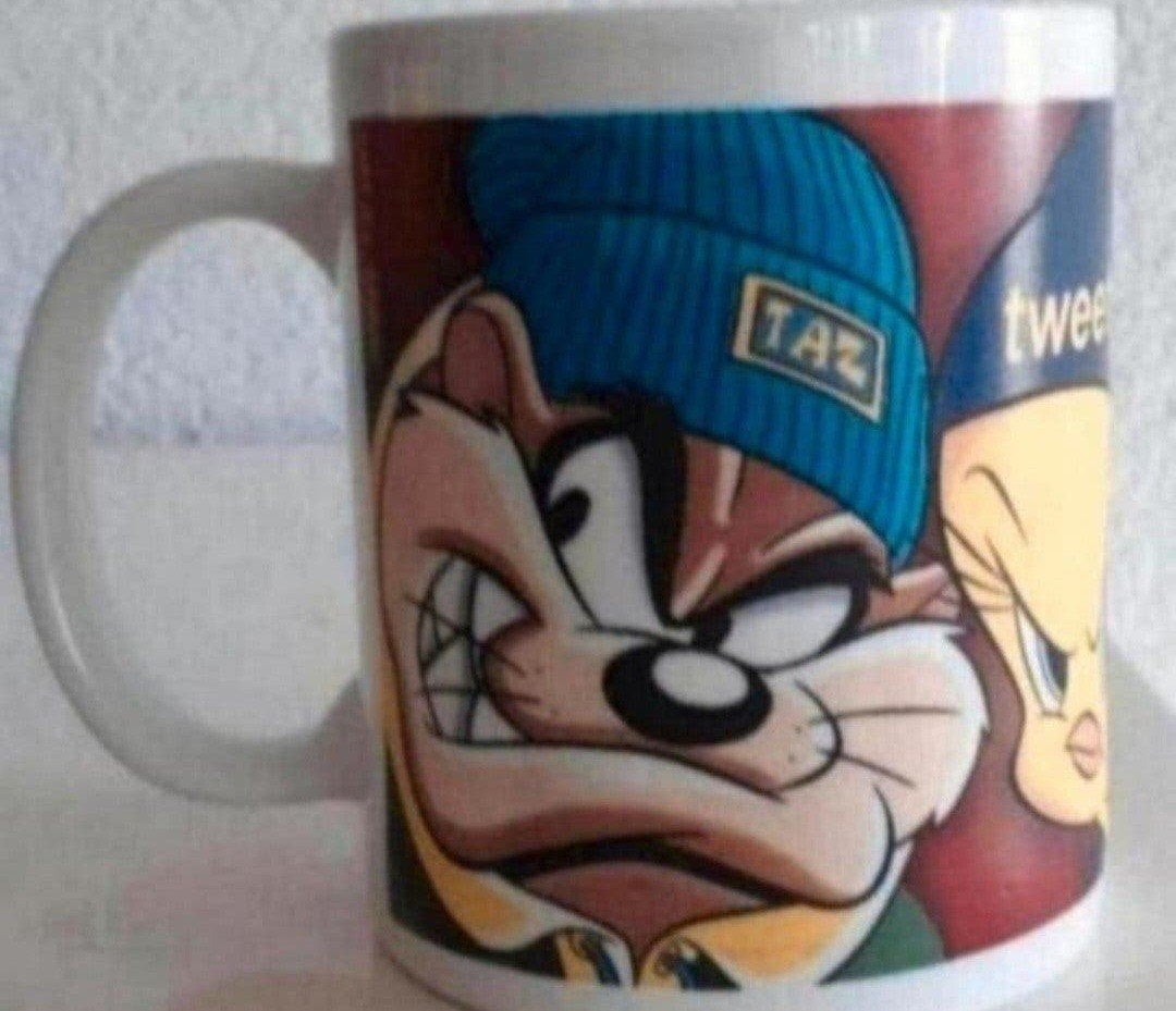 Looney Tunes Mok - Sylvester, Tweety, Taz, Ophalen of Verzenden, Gebruikt, Meerkleurig
