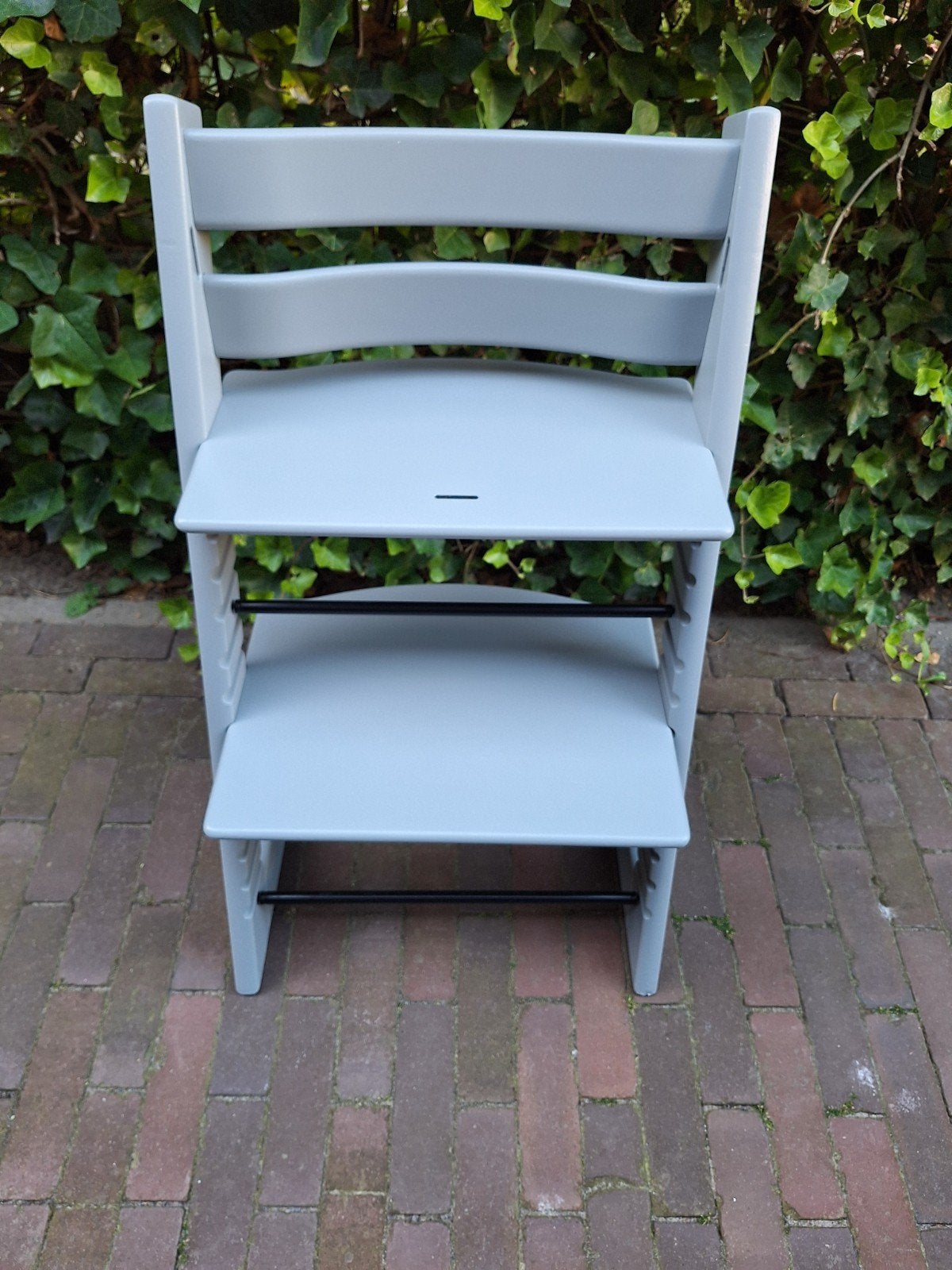 Mooie (nieuw model) Grijze Stokke Tripp Trapp kinderstoel, Ophalen, Zo goed als nieuw, Meegroeistoel, Aanschuifbaar