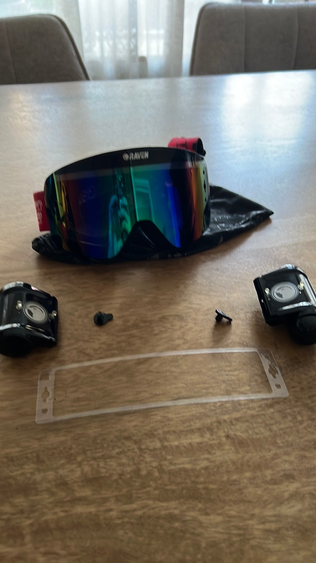 Raven crossbril met roll of system, Ophalen of Verzenden, Tweedehands, Motorcrosskleding