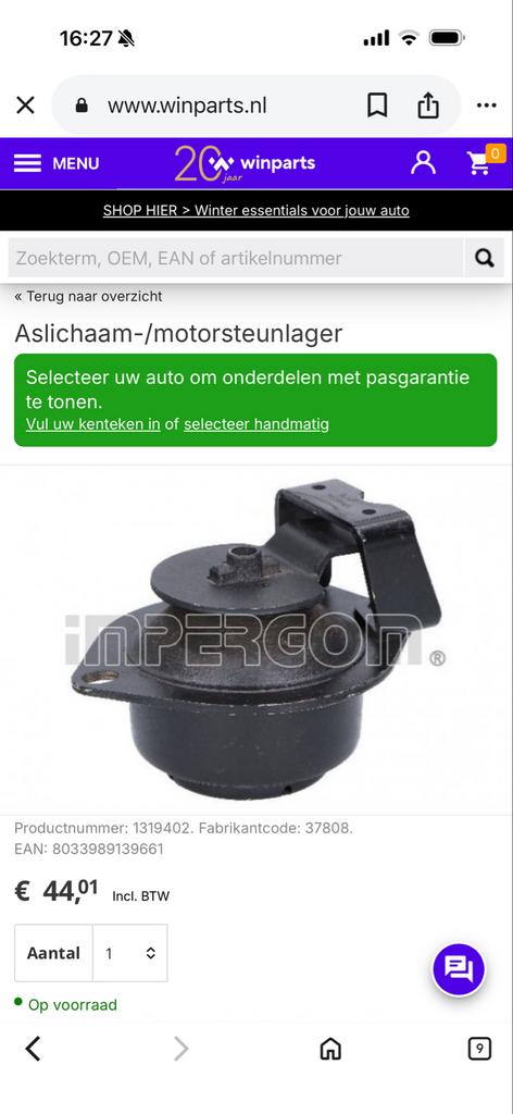 Achterste motorsteun Saab cabrio automaat 2000, Auto-onderdelen, Ophalen of Verzenden, Nieuw, Saab