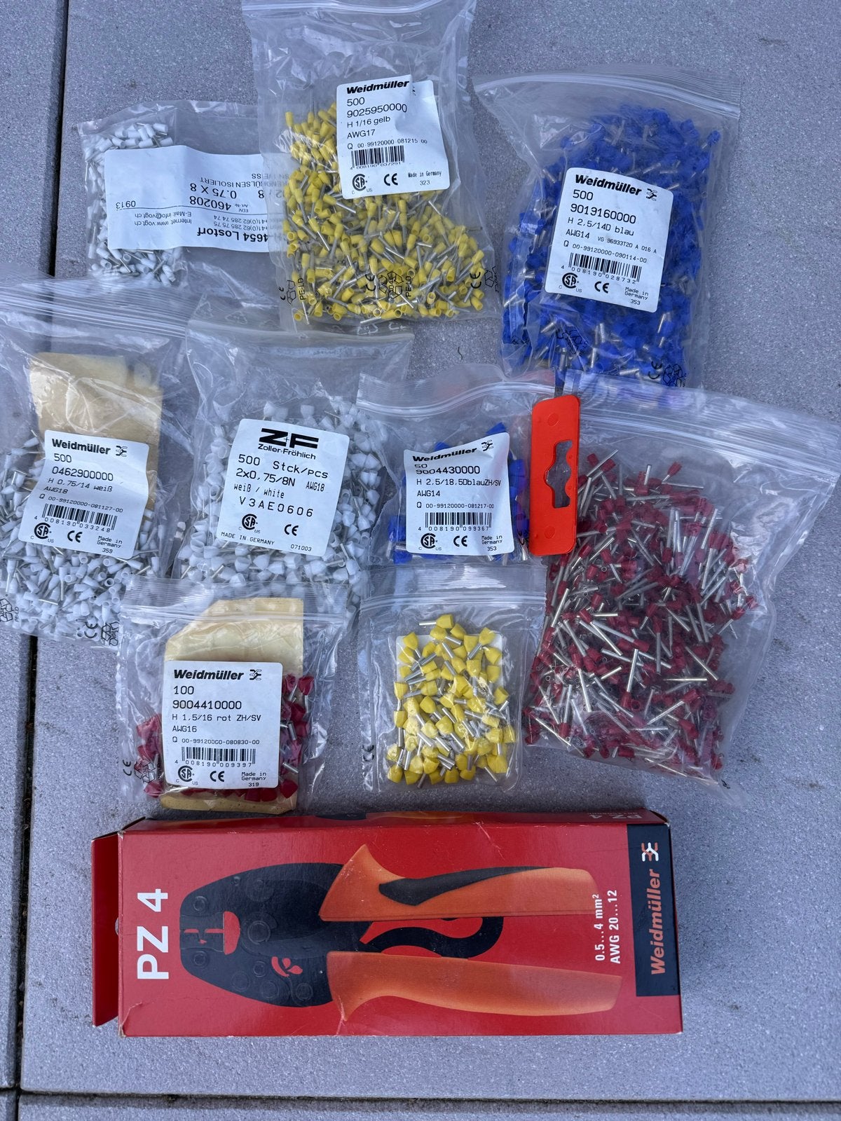 Weidmüller PZ 4 krimptang met adereindhulzen set, Ophalen, Zo goed als nieuw, Overige typen, Overige merken