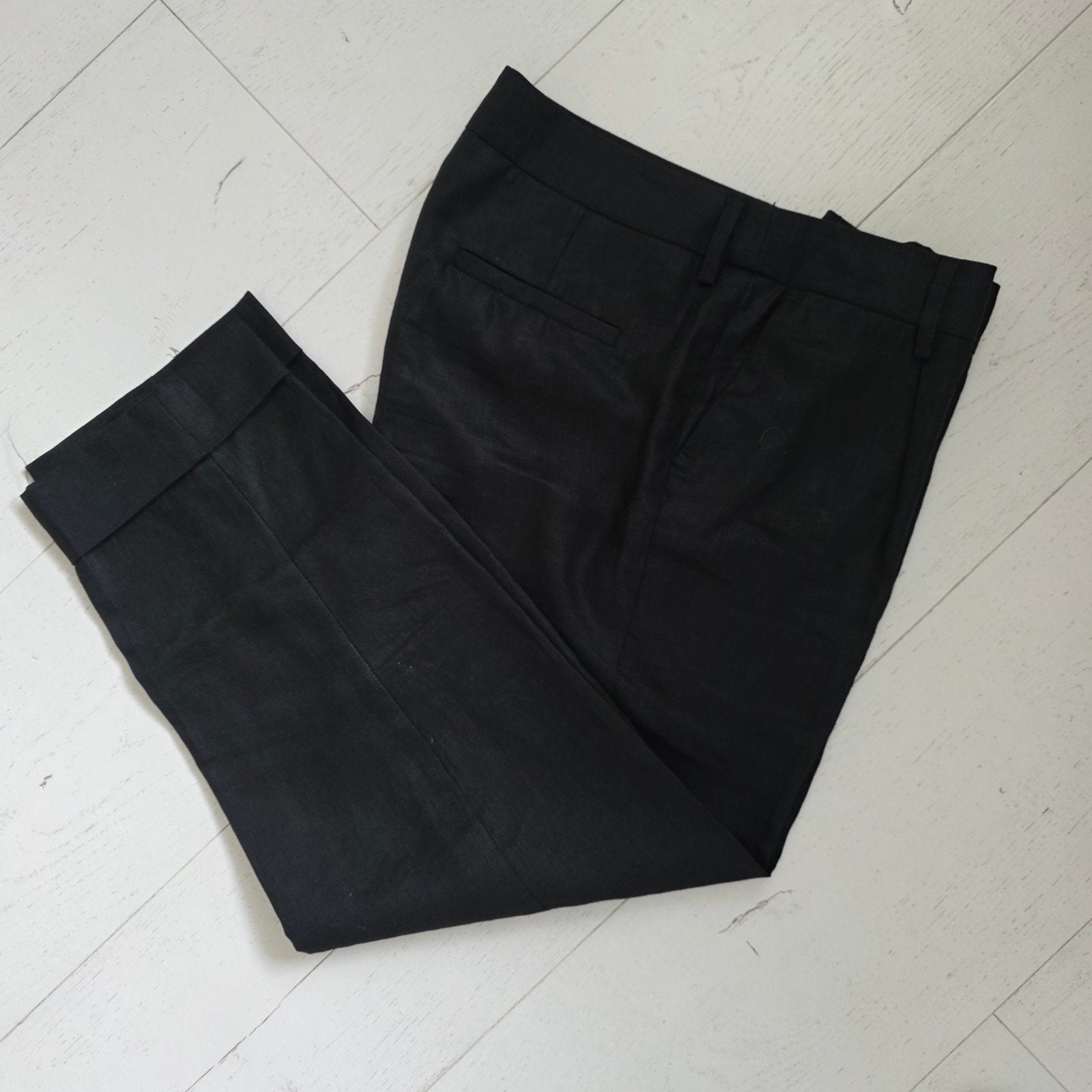 Purdey linnen pantalon 40/42, Kleding | Dames, Purdey, Ophalen of Verzenden, Zo goed als nieuw, Zwart