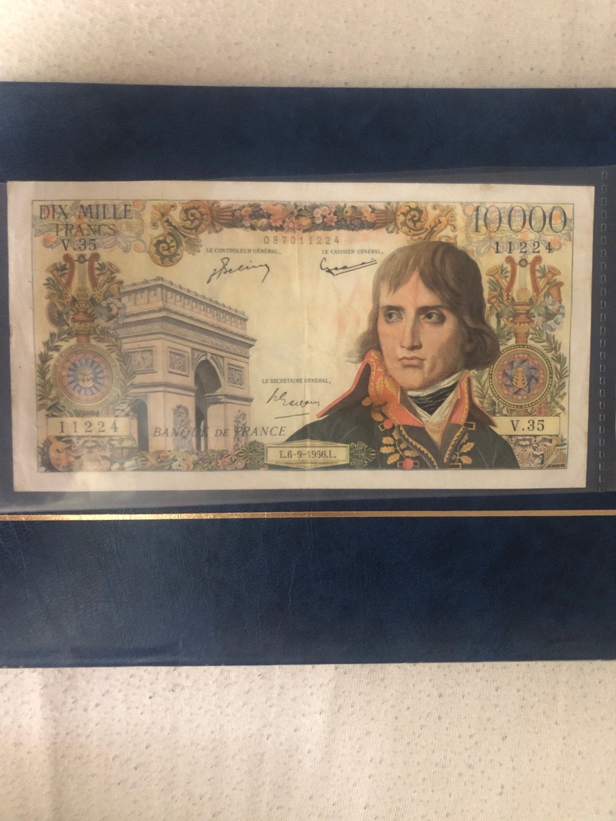 Frans 10.000 Francs bankbiljet Napoleon, Ophalen of Verzenden, Frankrijk, Los biljet