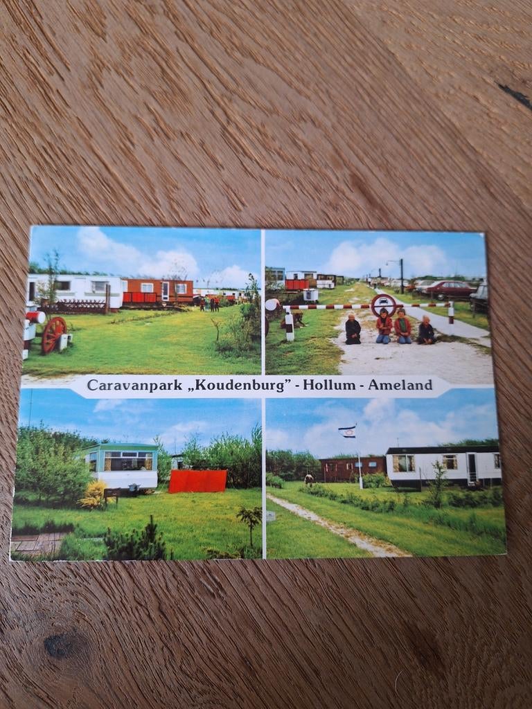 Ansichtkaart Caravanpark Koudenburg Hollum Ameland, Ophalen of Verzenden, 1980 tot heden, Gelopen, Friesland