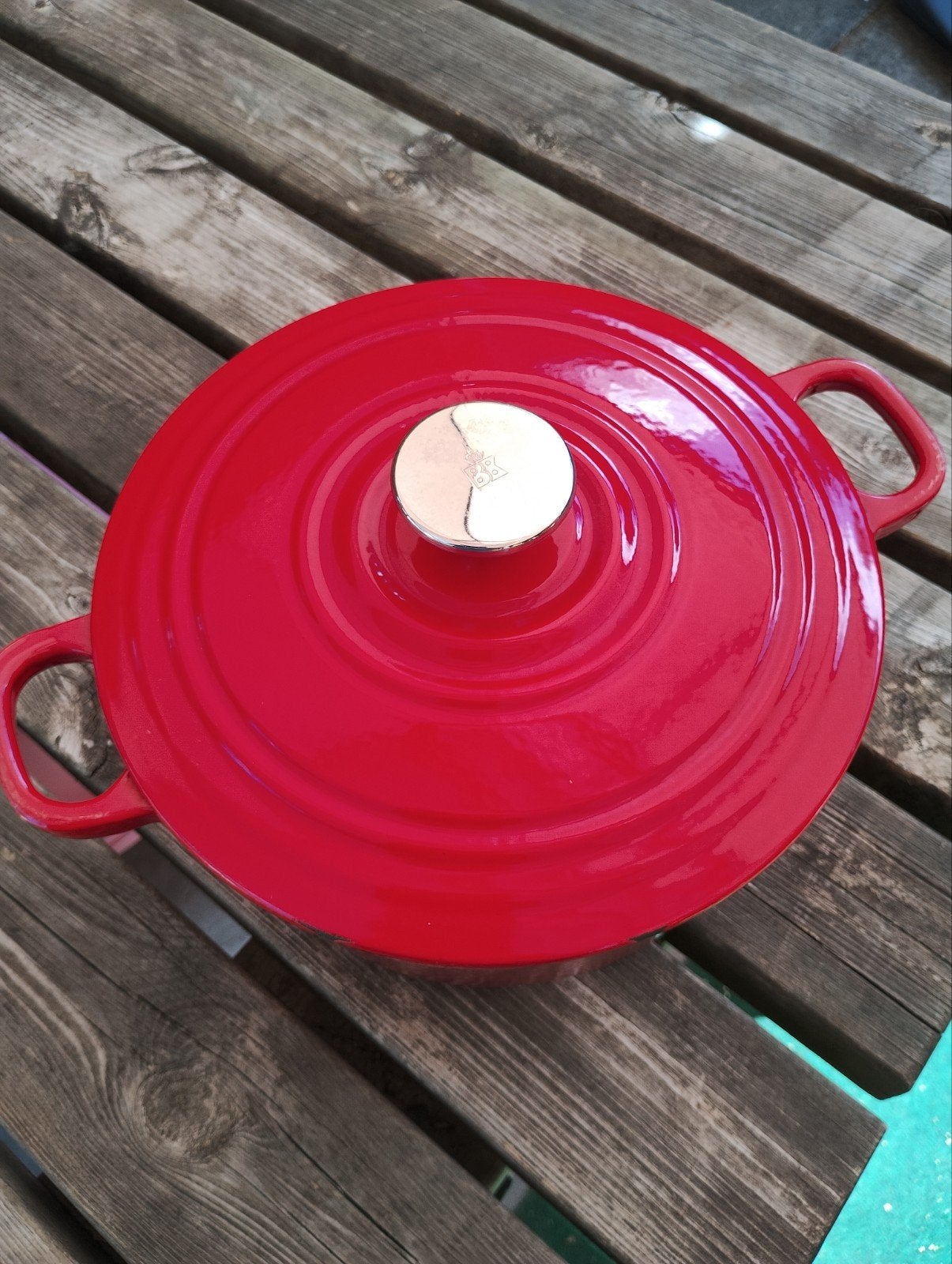 BK Braadpan Rood - Gietijzeren Pan met Deksel, Ophalen, BK, Zo goed als nieuw, Met deksel