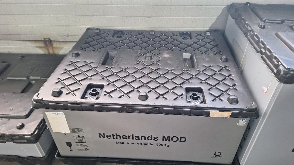 exportbox exportkrat kunststof 100x120 cm opvouwbaar, Doe-het-zelf en Verbouw, Kratten en Dozen, Ophalen, Gebruikt, 100 cm of meer