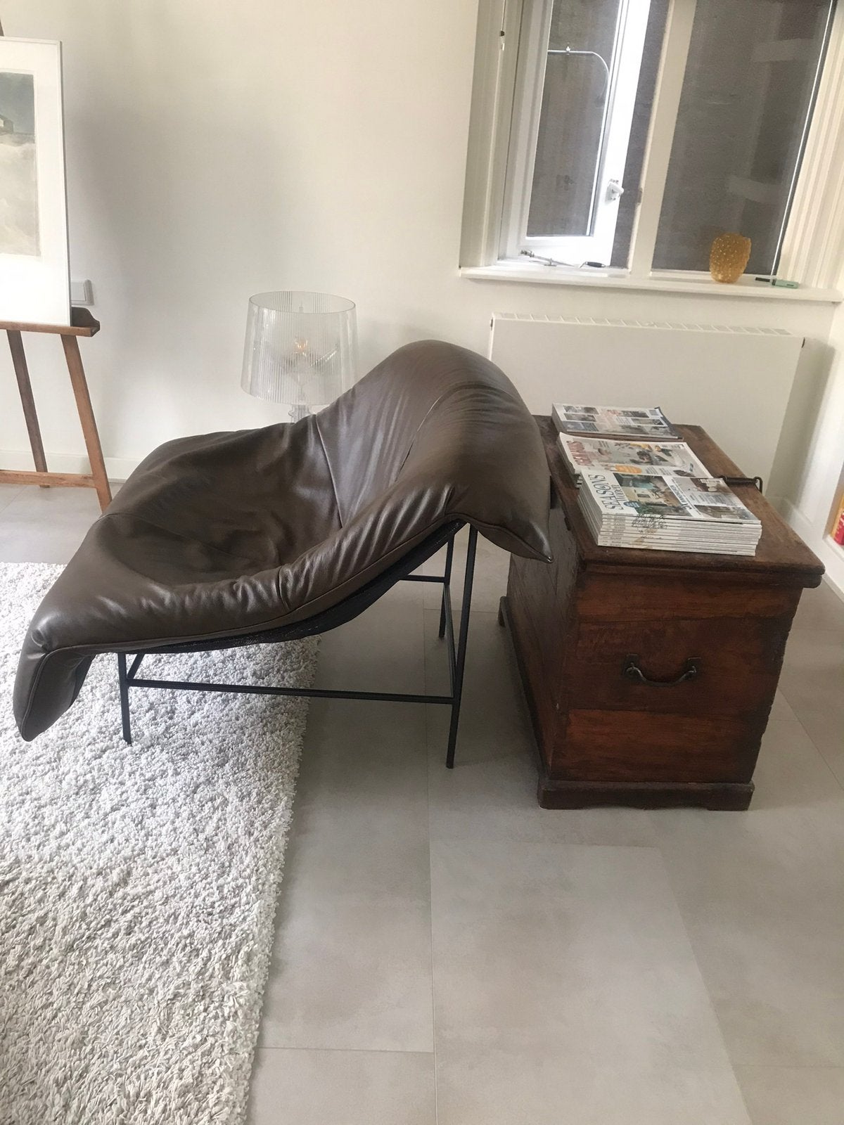 Design, Butterfly fauteuil, Gerard van den Berg, voor Montis, Ophalen, Zo goed als nieuw, 75 tot 100 cm, Leer