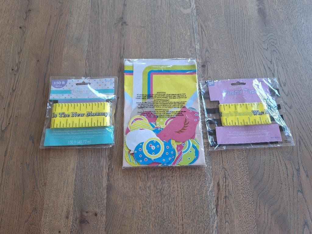 Mooie set feestartikelen babyshower - spelletjes te koop!, Ophalen, Nieuw, Overige typen, Geboorte of Huwelijk