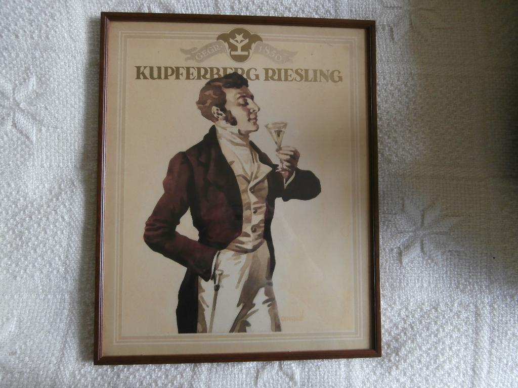 Oude reclame affiche van Kupferberg Riesling jaren 20, Verzenden