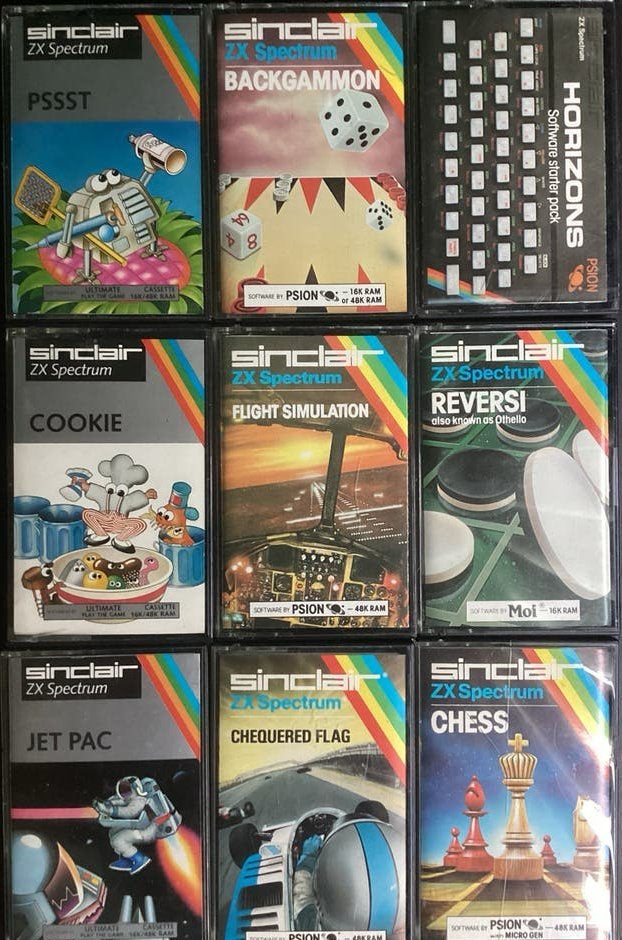 9 cassettes (games) van Sinclair ZX Spectrum (not tested), 1 speler, Ophalen of Verzenden, Zo goed als nieuw, Vanaf 3 jaar