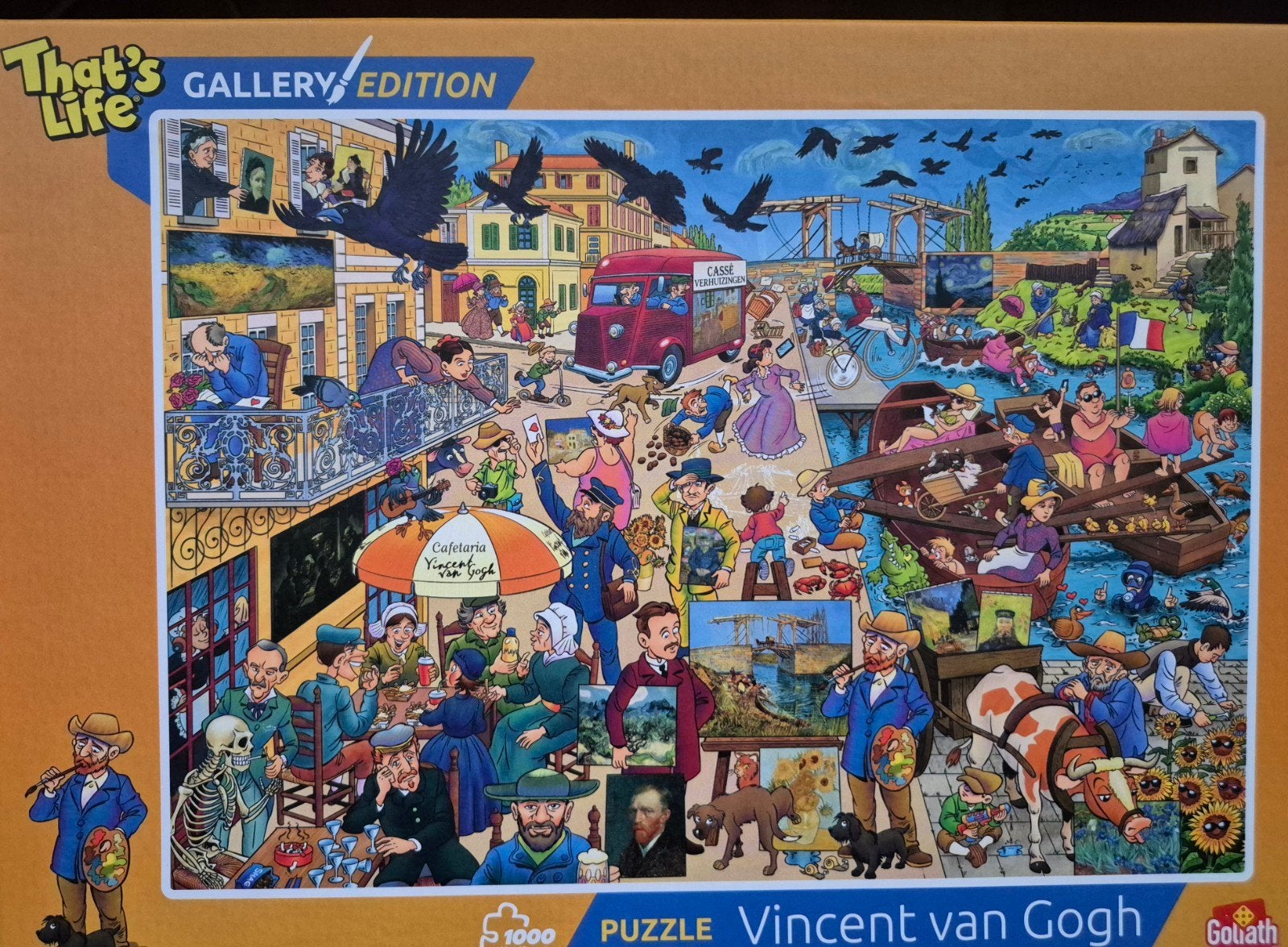 Goliath That's Life Vincent van Gogh puzzel 1000 stukjes, Ophalen of Verzenden, 500 t/m 1500 stukjes, Gebruikt, Legpuzzel