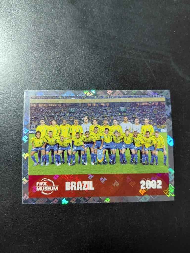 Brazilie 2002 teamfoto (panini wk 2026) r9/ronaldinho, Ophalen of Verzenden, Nieuw, Buitenlandse clubs, Poster, Plaatje of Sticker
